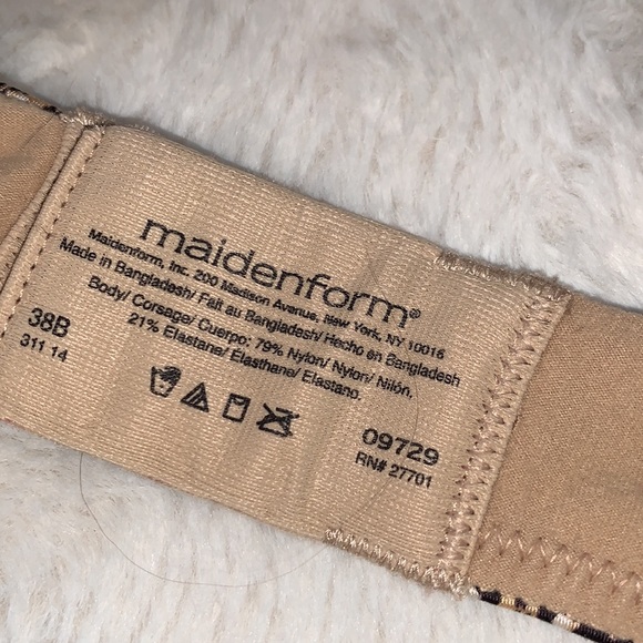 38B Maidenform 27701 padded leopard print push-up bra - Picture 2 of 3